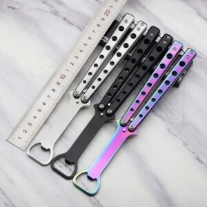 Flasköppnare Öva BALISONG METAL BUTTERFLY Trainer Matt knivblad