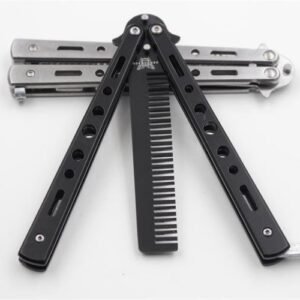 Balisong Butterfly Comb Edc Practice Tool, Safe And Unsharpened, For Beginners